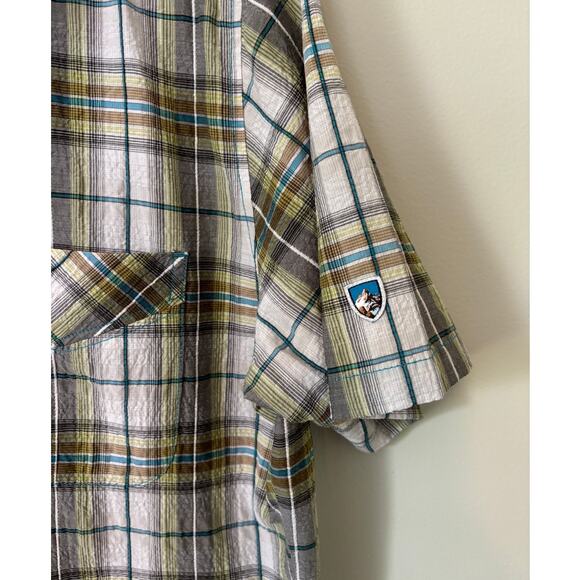 Kuhl Plaid Button Down Shirt, Medium, Short Sleeve - Picture 2 of 8
